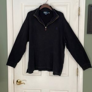 Polo by Ralph Lauren Mens quarter zip pullover in black size XL